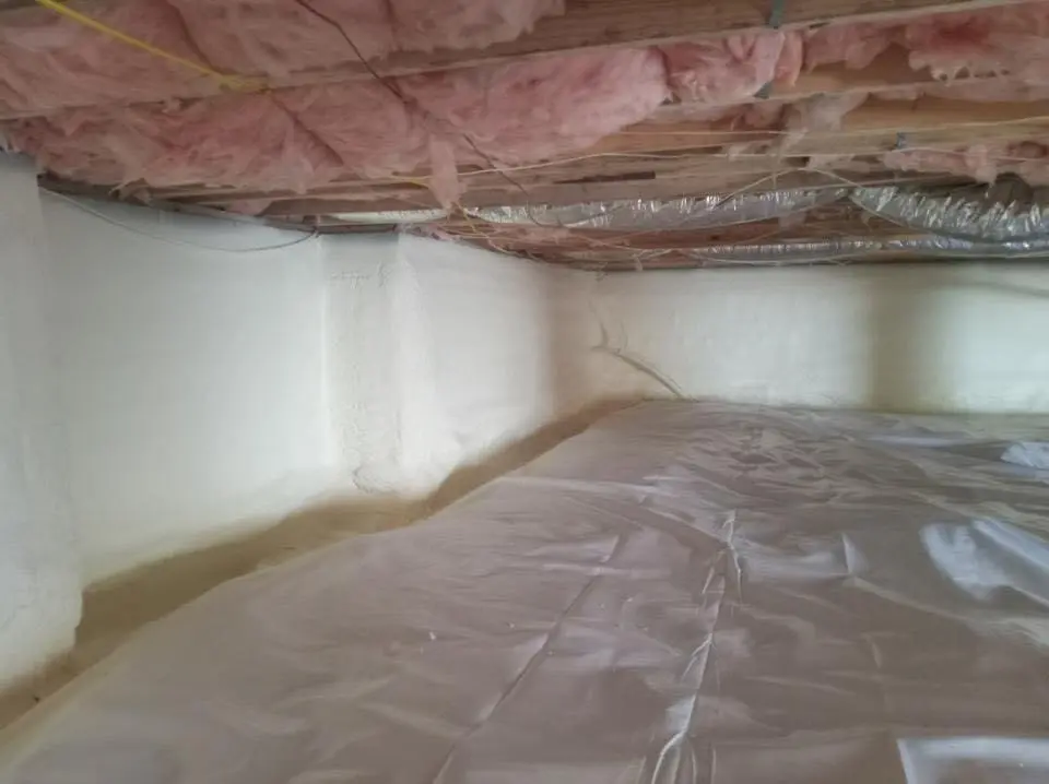 Crawl space encapsulation with closed-cell spray foam for Roof Waterproofing in Lely Resort